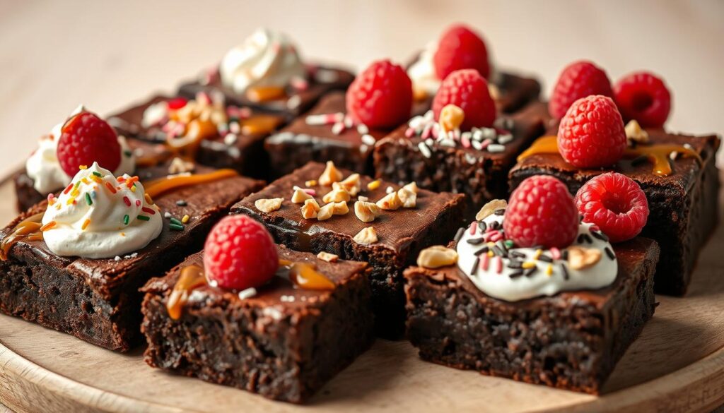 Schokoladenbrownie-Toppings