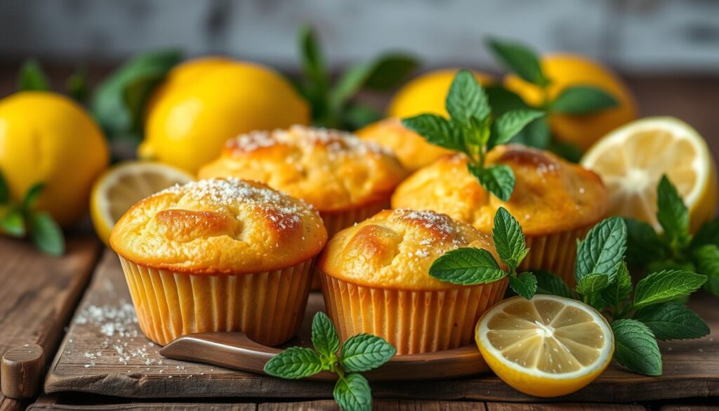 Zitronenmuffins knusprig