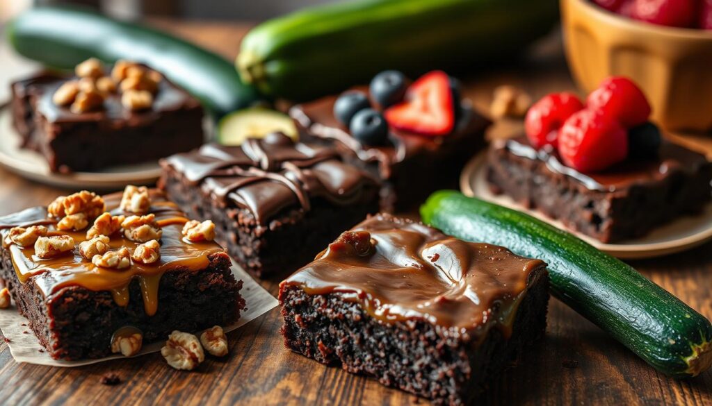 Zucchini-Brownies Variationen
